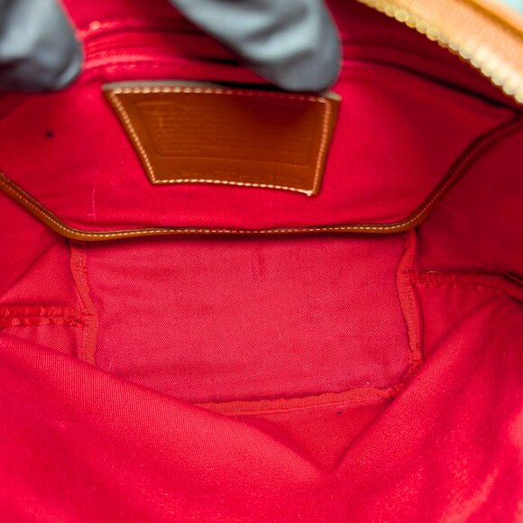 Coach Vintage Ivory Canvas & Brown Leather Hobo Shoulder Bag A2D-9873 - Picture 8 of 11